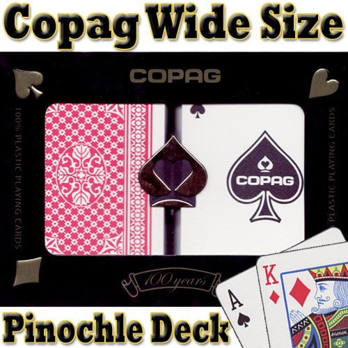 Pinochle Streamline Playing Cards 2 Deck Set Poker Size Plastic Coated USPCC New 