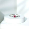 thumbnail image 3 of Rosec Jewels Natural Ruby Heart Promise Ring for Women - AAA Quality - Ruby Diamond Ring - Ready to Gift for Valentines Day, 18K White Gold, US 6.50, 3 of 8