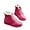 Pink, variant on Autumn and Winter Student Snow Boots Women's Short Boots Snow Boots lace-up Flat-Heeled Korean Fashion Cotton Shoes