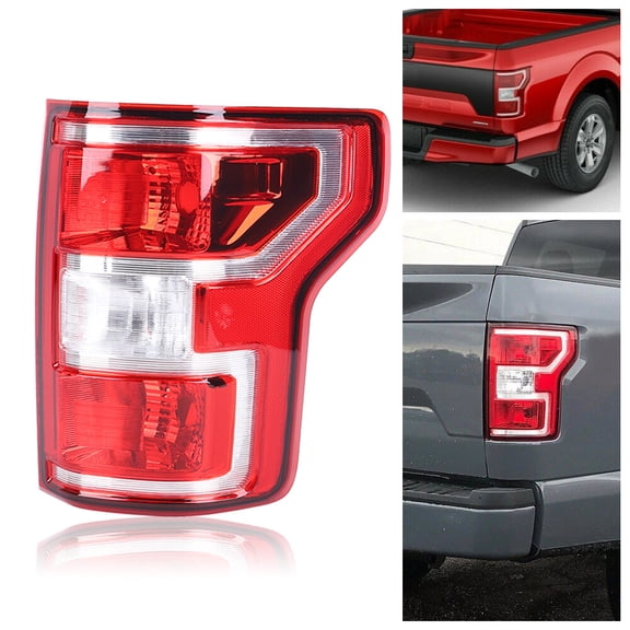 Right Tail Light Assembly – OEM JL3Z13404H, Direct Fit, Premium PC & ABS, Clear Red Lens, Halogen, Brake/Reverse/Turn Signal Light for 2018 2019 2020 Ford F150 F-150 OEM