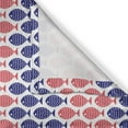 thumbnail image 5 of Ambesonne Fish Grommet Curtain, Nautical Fish Theme Design, 50" x 120", Red and Navy Blue, 5 of 6