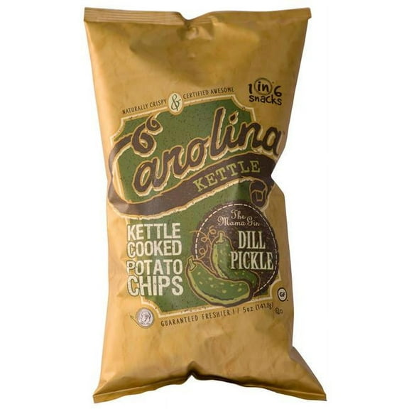 1 in 6 Snacks 9023901 5 oz Bagged Carolina Dill Pickle Potato Chips - Case of 14