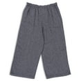 thumbnail image 3 of Time and Tru Women's High Rise Wide Leg Crop Linen Pants, 3 of 3