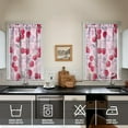 thumbnail image 2 of Vintage Cherry Tier Kitchen Curtains for Bathroom Living Rod Pocket Window Drapes 28"x39" 2 Panels Window Treatment Tiers, 2 of 4