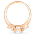thumbnail image 6 of ESTE ORIGIN 2.00Ct Round Cut Lab-Grown Diamond 4-Claw Basket Trilogy Engagement Ring – Pear Side Stones in 14K Rose Gold for Women, 6 of 7