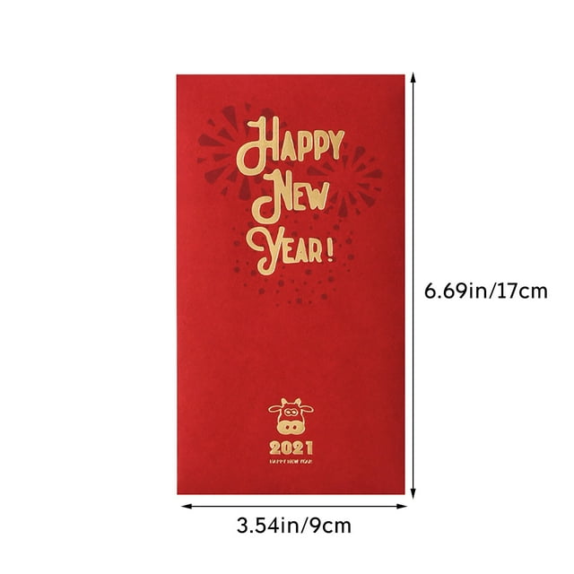 Red Envelope Gift Card Bag 2021 With Foil Hot Stamping Chinese Year