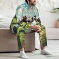 thumbnail image 7 of Fotbe Prairie Pasture Cow Pattern Long Sleeve Pajama Set for Men,Sleepwear Set,2-piece Loungewear Set,Soft PJs Comfy Nightwear with Pockets-Large, 7 of 7
