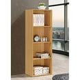 thumbnail image 4 of Hodedah 12 x 16 x 47 Inch 4 Shelf Bookcase & Office Organizer, Beech, 4 of 7