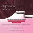 thumbnail image 3 of Moresoo Extensions de Cheveux Rouge Foncé à Bande, Extensions Humaines Bourgogne à Bande, Cheveux Humains Rouges Réels 30g/20 Pcs 10 Pouces, 3 of 9