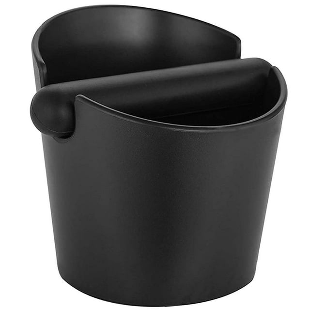 Espresso Knock Box Caja de café de 4,8 pulgadas Contenedor de basura para café molido con barra extraíble y base antideslizante Estilo barista duradero que absorbe los golpes