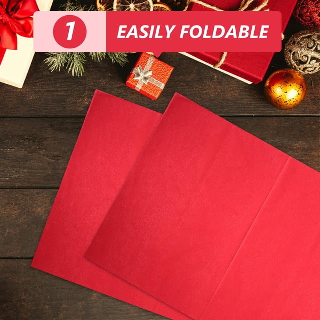 WEUVEB Papel Para Envolver En Rojo Ideal Para Manualidades Y Elegante