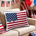 thumbnail image 4 of Funda de Cojín Patriótica con Diseño de Lazo y Bandera – Funda de Almohada Lumbar Decorativa para El Día de La Independencia, Decoración Del Hogar y Uso Festivo En Interiores y Exteriores., 4 of 6