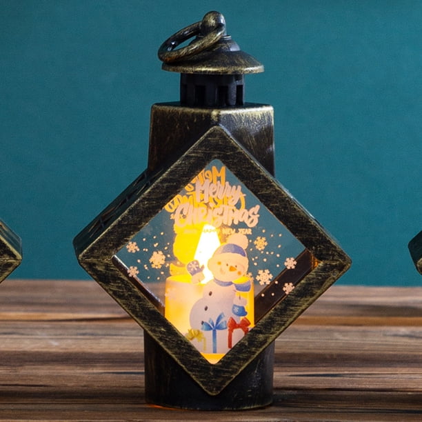 Fiudx Navidad Decoraciones Navideñas, Luces Portátiles Para Niños, Regalos De Nochebuena, Decoraciones De Escritorio, Luces De Viento Retro, Decoraciones Colgantes