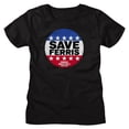 thumbnail image 1 of Ferris T-Shirt Noir pour Femmes Butler's Day Off Save Ferris, 1 of 2