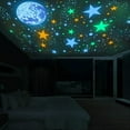 thumbnail image 6 of Glow in The Dark Stars,Glow in The Dark Stars and Moon for Ceiling Glow in The Dark Wall Decal Colorful Glowing Space Galaxy Wall Stickers for Boys Girls Bedroom Living Room Nursery Decor, 6 of 8