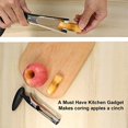 thumbnail image 5 of Small Apple Corer Tool Stainless Steel Cool Kitchen Gadgets Fruits Core Remover for Coring Pears Tomatoes Bell Peppers Fuji Honeycrisp Gala Cupcake Small Vegetables - Black, 5 of 6