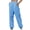 Blue, variant on WREESH Womens Sweatpants Casual Trousers High Waist with Pockets Long Pants Brown