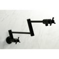 thumbnail image 4 of Kingston Brass KS4100DX Concord Two-Handle 1-Hole Wall Mount Pot Filler Faucet in Matte Black, 4 of 8