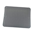 thumbnail image 2 of AMLESO Silicone Dish Drying Mat Dish Drying Mat for Sink Dishes Trivet for Hot Pots dark grey, 2 of 8