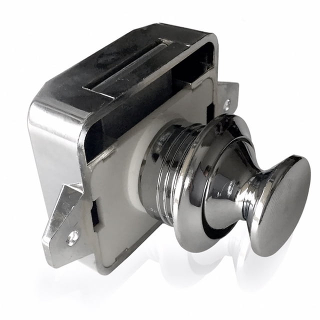 Push Button Catch Lock Cupboard Door Knob Caravan Boat Cabinet Drawer Latch Desk Drawer Lock RV Furniture Handle
