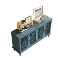 thumbnail image 2 of Tcbosik Buffet Sideboard with 4 Doors, 60 inch Storage Cabinet with Adjustable Shelves, Large Coffee Bar Cabinet for Living Room, Dining Room, Kitchen, Antique Blue, 2 of 10