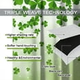 thumbnail image 6 of St.Patrick''s Day Kitchen Curtains,Green Shamrock Leaves Theme Rod Sleeves Window Drapes 2 Panel Set for Bedroom Bathroom Living Room Decor W42xL54in, 6 of 6
