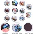 thumbnail image 3 of 11pcs Halloween Glass Refrigerator Magnet Stickers, Professional Creative Skeleton Patern Fridge Magnet Stickers for Refrigerator Kitchen Home, 3 of 8