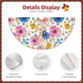 thumbnail image 5 of Balery Rose Flowers Printed Christmas Tree Skirt , Merry Christmas Party Christmas Tree Decoration,Adjustable Tree Skirt-30", 5 of 8