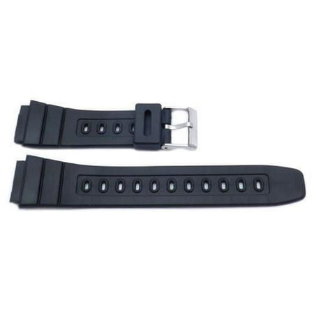 Casio - Black Casio Design 20mm PVC Watch Band - Walmart.com - Walmart.com
