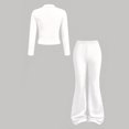 thumbnail image 6 of WhouRiu Girls Christmas Graphic Outfit Sets Fall Winter Long Sleeve Zip Up Jacket Flared Pants Clothes Set 4-14 Years, 6 of 6