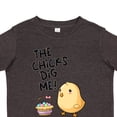 thumbnail image 4 of Inktastic The Chicks Dig Me Easter Baby Chick with Basket and Eggs Boys or Girls Toddler T-Shirt, 4 of 5