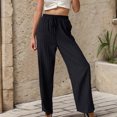 thumbnail image 6 of Buigttklop Pants for Women 2024 Women'S Solid High Waisted Pants Ladies Drawstring Casual Pants, 6 of 6
