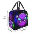 thumbnail image 3 of Geometry Dash Lunch Bags Lunchbox Portable Tote Bag Insulated Bento Bag Reusable Meal Holder, 3 of 8