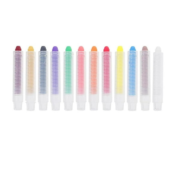 Siruishop 12 Colors Sidewalk Chalks for Kids Art Dustless Chalks for Blackboard School