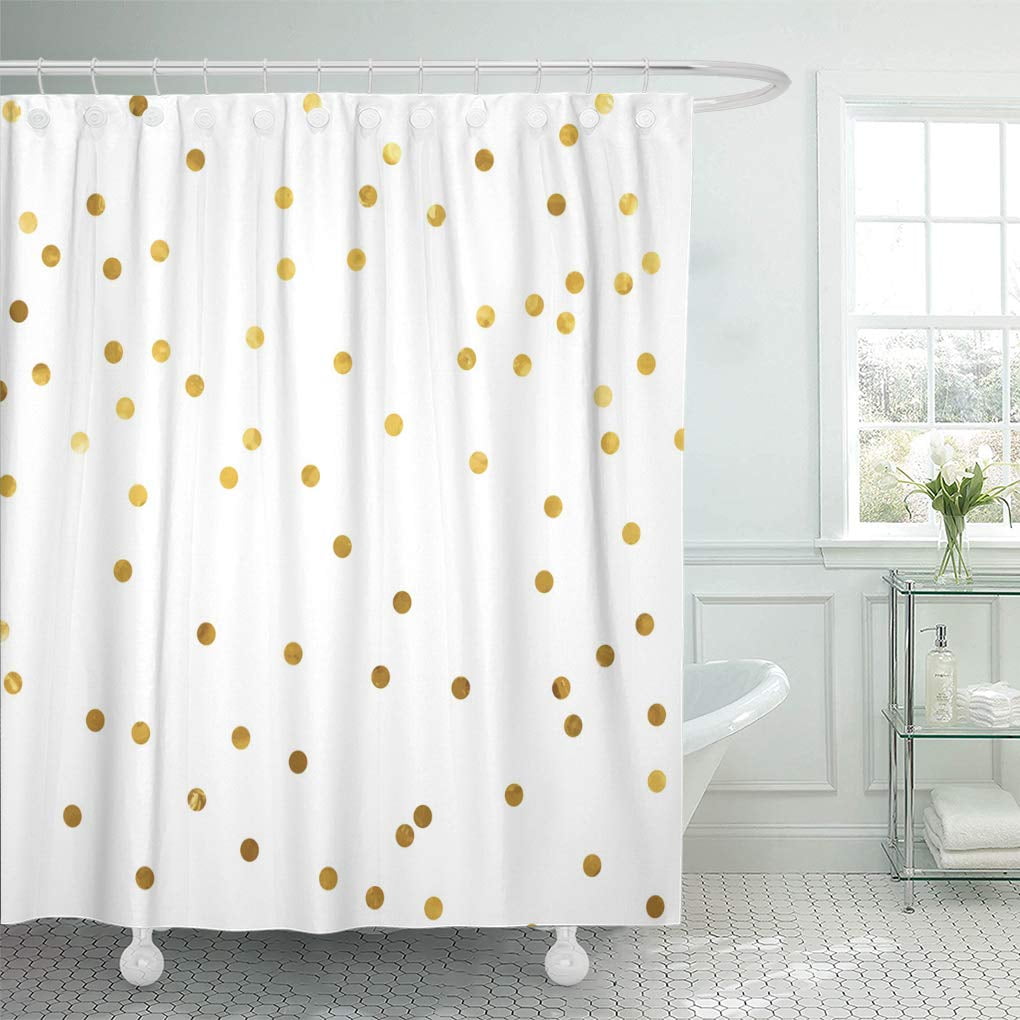 SUTTOM Sparkle Gold Glitter Background Polka Dot Vector Illustration
