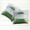 thumbnail image 2 of Ambesonne Green Throw Pillow Cover 2 Pack, Hot Air Balloon Mountain, 20", Green, 2 of 6