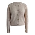 thumbnail image 1 of Suéter George para Mujer, con Botones al Frente Cardigan Hombro Caído Cuello Redondo Beige Talla EG, 1 of 4