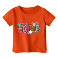 thumbnail image 2 of Piuwrlz Kid Short Sleeve Sweatshirt Girls T-Shirts Orange Size 11 Years, 2 of 4
