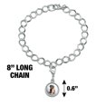 thumbnail image 4 of Lab Labrador Puppy Dog Wearing Scarf Silver Plated Bracelet with Antiqued Charm, 4 of 5