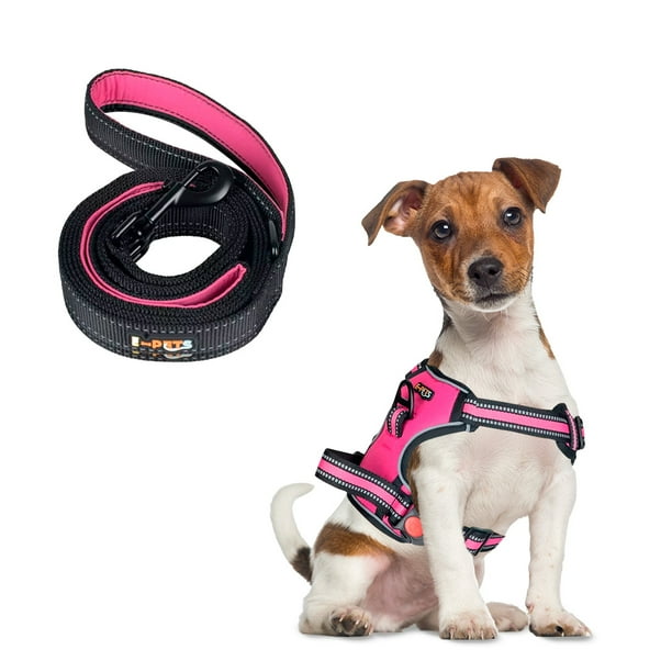 Pechera Arnes E-Pets Correa Color Rosa para Perro Chico Ajustable Antitirones Resistente