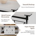 thumbnail image 4 of PUFFCAFE Farmhouse TV Stand for 65" 60" 55" Tvs,Entertainment Center with Storage & Sliding Barn Doors,Media TV Console Table,White TV Stand for Living Room, 4 of 6