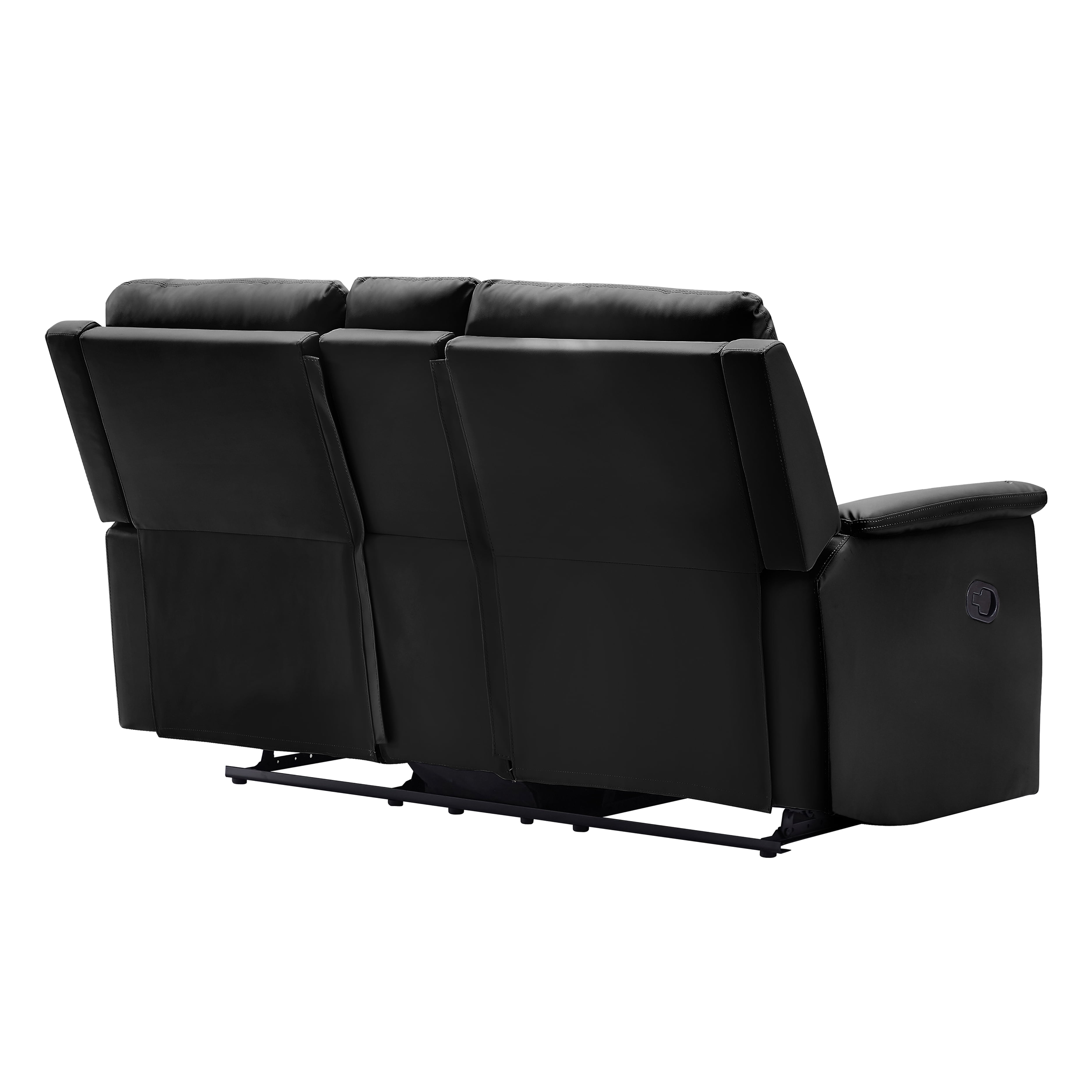 Gewnee Faux Leather Upholstered Modern Recliner Loveseat Sofa Couch,Seat Chair with Cup Holders for Living Room,Apartment, Office for Adult