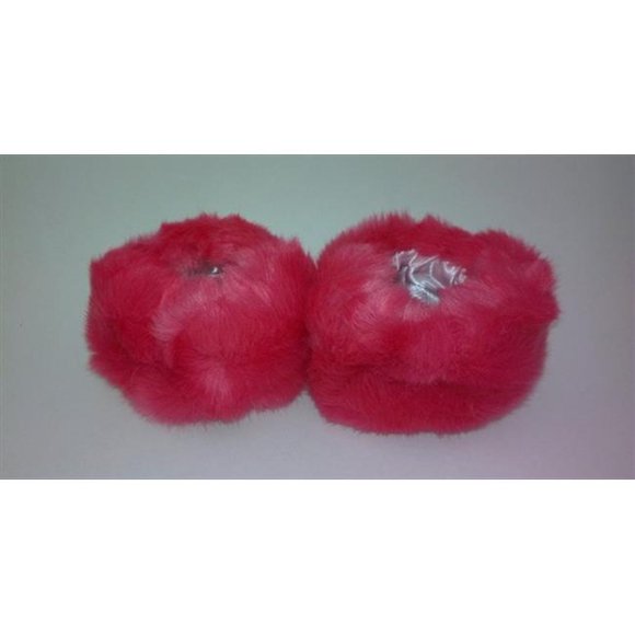 Best Desu 17310 Faux Synthetic Fur Wrist Warmers- Pink