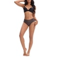 thumbnail image 2 of INSPIRE CHIC Women's Lace Underpants Mid Waisted Soft Breathable Briefs Underwear M Dark Grey, 2 of 4