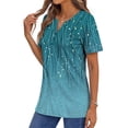 thumbnail image 5 of Fantaslook Womens Blouses Dressy Casual Tops Summer Short Sleeve V Neck Shirts Business Work Blouses, 5 of 10