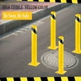 thumbnail image 5 of Kojooin 4-Pack Steel Parking Bollards – Safety Barrier Poles for Traffic Control, Driveway Protection & Crowd Management, 5 of 7