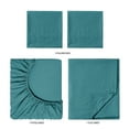 thumbnail image 6 of Mainstays Washed Ultra Soft Microfiber Bed Sheet Set, Queen, Cool Water, 4 Piece, 6 of 15
