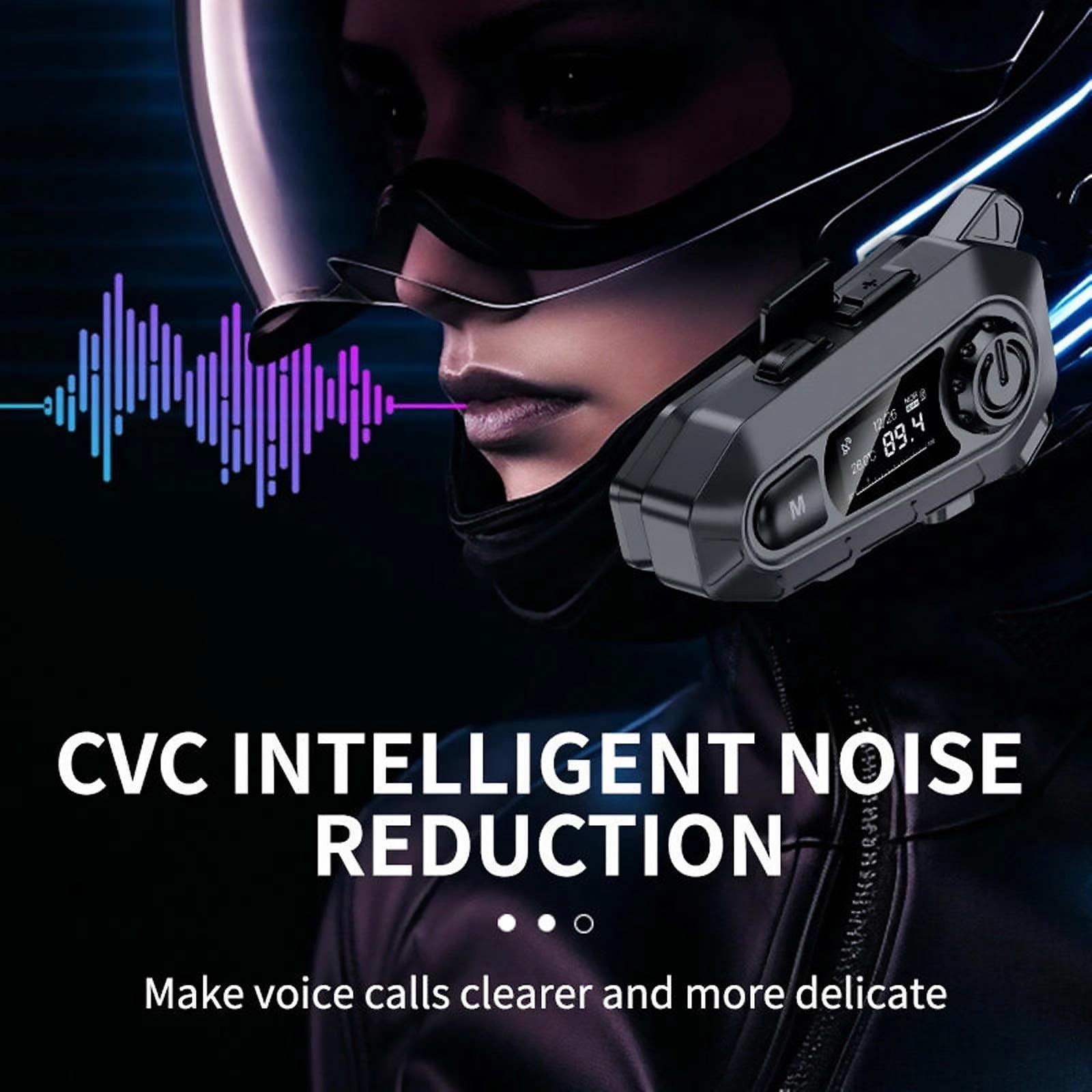 ARCADORA Bluetooth Helmet Earphones, Black ABS 40mm Speaker, Bluetooth 5.4 15m for Motorcycle Riders Long-Distance Trips