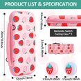 thumbnail image 4 of Strawberry Theme Nintendo Switch OLED Protection Bundle: Carrying Case, PC Case, Shoulder Strap & Joystick Caps, 4 of 11