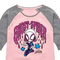 thumbnail image 3 of Marvel Spider-Man And His Amazing Friends - Doodle Ghost Spider - Toddler and Youth Girls Shirt Tail Raglan, 3 of 5